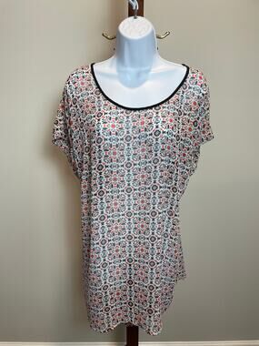 Daniel Rainn for Anthropologie Sheer Chiffon Boho Pattern Top Size 2X NWT